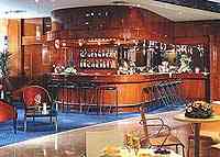 The bar of the Athens Novotel Hotel