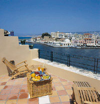 The view from Casa Delfino Suites in Chania, Crete