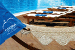Sun beds in the pool area , Chora Resort Hotel and Spa, Folegandros, Cyclades, Greece