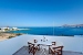 View from an upper floor balcony, Maryelen Villa, Pollonia, Milos, Cyclades, Greece