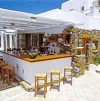 The pool bar at the Semeli Hotel, Mykonos