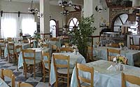 The restaurat of the Contaratos Beach Hotel, Naoussa, Paros