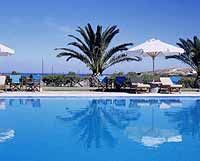 The pool of the Yria Hotel, Paros