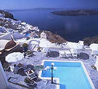 The pool at Nomikos Villas, Firostefani, Santorini