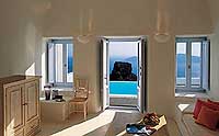 A room at Astra Suites, Imerovigli, Santorini