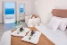 Superior Suite bedroom, Canaves Oia Hotel, Oia, Santorini, Cyclades, Greece