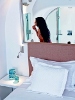 Bedroom detail, Canaves Oia Hotel, Oia, Santorini, Cyclades, Greece