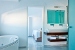 Superior Suite bathroom and bedroom, Canaves Oia Hotel, Oia, Santorini, Cyclades, Greece