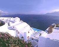 The view from Katikies Hotel, Oia, Santorini