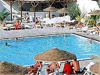 The pool at the Nine Muses Hotel, Perivolos, Santorini