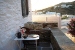 Small veranda overlooking the surrounding villages , Pinakia House, Apollonia, Sifnos, Cyclades, Greece
