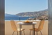 Outdoor sitting table in a classic room, Nos Hotel & Villas, Faros, Sifnos