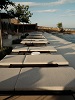 Sunbeds at the swimming pool, Nos Hotel & Villas, Faros, Sifnos
