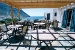 Outdoor breakfast lounge, ALK Hotel, Kamares, Sifnos, Cyclades, Greece