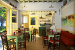 Snack bar-café interior, The Boulis Hotel, Kamares, Sifnos, Cyclades, Greece