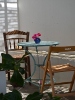 Sitting area at a semi-private veranda , Styfilia Apartments, Platys Yialos, Cyclades, Sifnos
