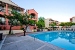 Studio building and the swimming pool , Rigas Hotel, Skopelos, Sporades, Greece