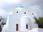 One of the many churches found in among the narrow pedestrian alleys that make up Artemonas