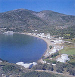 Platy Yialos beach, Sifnos, Greece. One of the longest beaches in the Greek Cycladic Islands