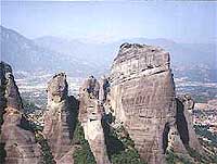 Distant view of Meteora