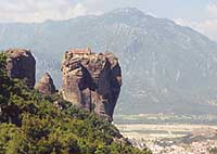 Distant view of Meteora