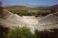 the ancient open theater of Epidaurus