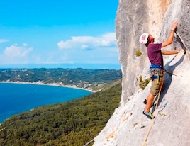 Rock climbing in Corfu