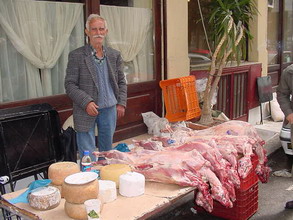 Naxos Easter Lamb and Cheese market in Psiri, Athens