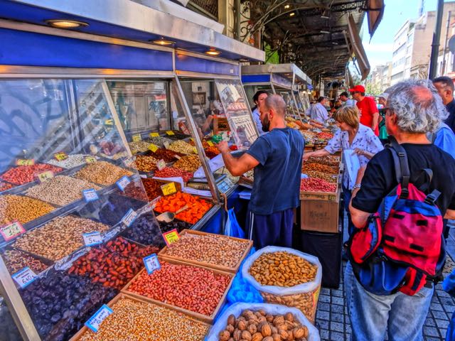 Nut shop in the Athens Market