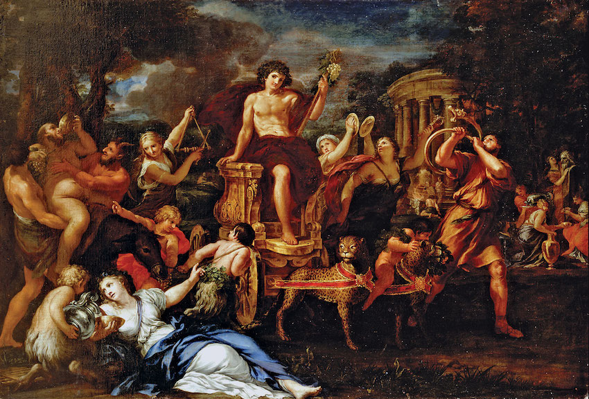 Triumph of Bacchus, oil on canvas by Ciro Ferri, 17th century.