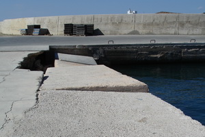 broken port of Kea, Greece