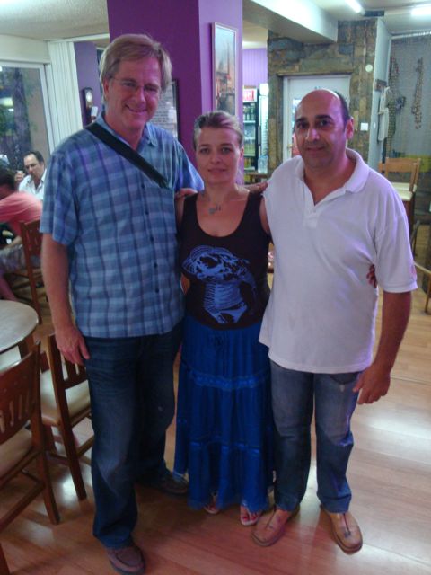 Rick Steves at Rena's in Kypseli, Athens, Greece