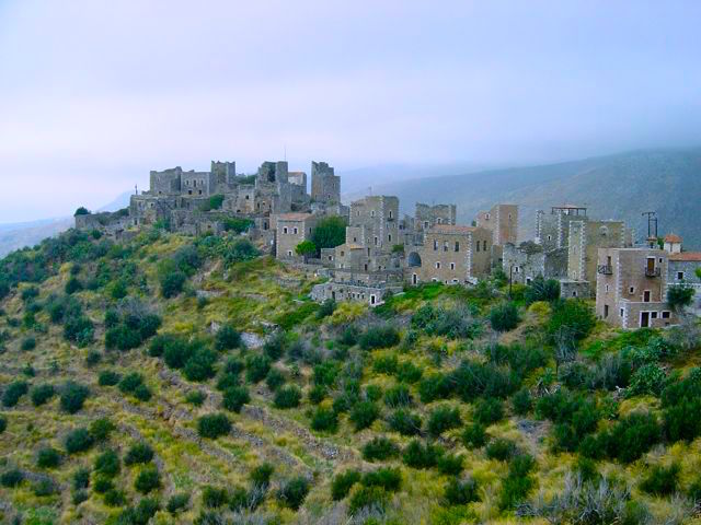 Town of Vathia in the Mani, peloponnesos, 