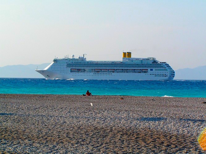 Rhodes, Greece, cruiseship