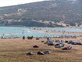 Windsurfers in Prasonissi