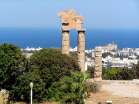 ancient ruins, rhodes, greece