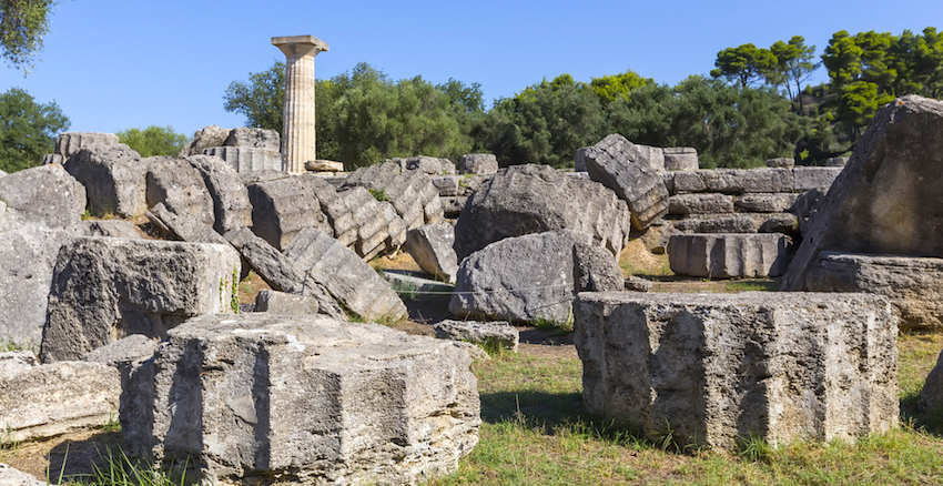 Ancient columns, Olympia