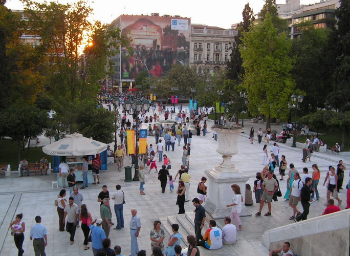 Syntagma Square during the 2004 Olympics