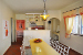 Dining area and kitchenette overview , Villa Katapoliani III, Katapola, Amorgos, Cyclades, Greece