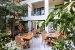 Open air courtyard lounge, Avra City Hotel, Chania, Crete, Greece