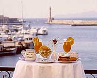 The view from the Porto Veneziano Hotel in Chania, Crete