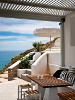 Outdoor bar area , Blue Sand Hotel, Folegandros, Cyclades, Greece