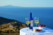 Aegean Sea view from a balcony, The Mar Inn Hotel, Chora, Folegandros, Cyclades, Greece
