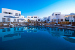 Hotel exterior and the swimming pool, The Mar Inn Hotel, Chora, Folegandros, Cyclades, Greece
