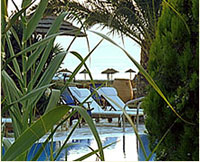 View of the pool, Dionysos Hotel, Milos