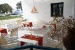 Outdoor breakfast lounge, Aeolis Hotel, Adamas, Milos, Cyclades, Greece
