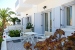 Hotel veranda, Aeolis Hotel, Adamas, Milos, Cyclades, Greece