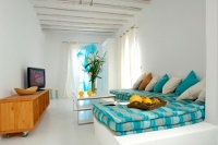 Suite interior at Kapetan Tasos Suites, Milos