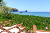 View to the Kalogiros from Niki Savvas Studios, Pollonia, Milos