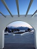 Parking area and view from the hotel, Olea Milos Bay Hotel, Adamas, Milos, Cyclades, Greece